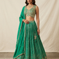 Size UK 12 (38" Bust) Adjustable to Size 14 - Green - Rajasthani Print Silky Lehenga Set - Mehndi / Sangeet / Bridesmaids / Weddings / Garba  - UK Stock - 24h Dispatch - OC72021 05PH26