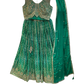 Size UK 12 (38" Bust) Adjustable to Size 14 - Green - Rajasthani Print Silky Lehenga Set - Mehndi / Sangeet / Bridesmaids / Weddings / Garba  - UK Stock - 24h Dispatch - OC72021 05PH26