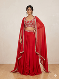 Size 12 (38") - Orange - Designer Ladies Short Top Saree Suit - VMK Bhumi PY