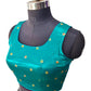Turquoise Blue - Silky Saree / Lehenga blouse - With Cups - Margin to loosen - UK Stock - AF2333 H 0623