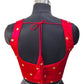 Red - Silky Saree / Lehenga blouse - With Cups - Margin to loosen - UK Stock - AF2333 H 0623