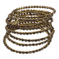 Gold / White - Set of 8 Stone Bangles - Antique Gold Finish - JAN1208 Kp 0923