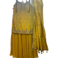 Size 18 (44") - Haldi Yellow - Designer Ladies Medium Length Sleeveless Top Palazzo Trousers Suit - VMK Varuna RA