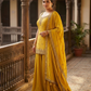Size 18 (44") - Haldi Yellow - Designer Ladies Medium Length Sleeveless Top Palazzo Trousers Suit - VMK Varuna RA