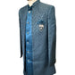 Teal - PREMIUM Mens Knee Length  Jacket with Long Waistcoat - Sherwani / Indo Western - Fantastic Fit - KCS6613 05RY25