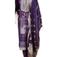 Purple - Ladies Indian Trousers Suit with Printed Dupatta - Size 12 (38") - KCS250194 VA