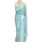 Light Turquoise Blue - Fancy Embroidered Saree with Blouse Piece - UK stock - 24hr Dispatch - SP250619 VC