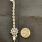 Clear / White - Silver Finish Small Size Tika Head Piece - Indian Ladies Fashion Jewellery - AE2434 11Vp24 - Prachy Creations