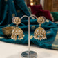 Clear - Petite Floral Kundan & Pearl Jhumka Earrings    - Bollywood - Weddings - 15JE72 09P26