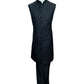 Size 40" - Black - Rich Banarasi Stone Work Double Layer Sherwani - UK Stock - BS1034 08KVY25