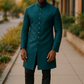 Teal - Classic Banarasi Handloom Brocade Sherwani with quality Buttons -  BS788 08JC25