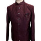 Bright Wine / Maroon - PREMIUM Slim Fit Mens Self Brocade BandhGala / Prince / Chinese Collar Jacket - Fantastic Fit - CS2501 08TA25