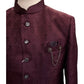 Bright Wine / Maroon - PREMIUM Slim Fit Mens Self Brocade BandhGala / Prince / Chinese Collar Jacket - Fantastic Fit - CS2501 08TA25