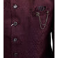 Bright Wine / Maroon - PREMIUM Slim Fit Mens Self Brocade BandhGala / Prince / Chinese Collar Jacket - Fantastic Fit - CS2501 08TA25