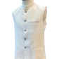 Cream / Off White - PREMIUM Slim Fit Mens Self Brocade BandhGala / Prince / Chinese Collar Jacket with Long inside Waistcoat - Fantastic Fit - CS2505 03PY25