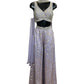 Pastel Lilac - Designer Ladies Short Top Palazzo Trousers Suit - Size 12 (38") - VMK Rohini RP