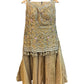 Golden Yellow - Designer Ladies Medium Top Palazzo Trousers Suit - Size 12 (38") - VMK AQUA AP