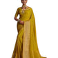 Haldi Yellow - Handloom -  Banarasi Crepe Saree with Blouse Piece - JOHJAN47008 10VY25