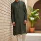Henna Mehndi Green - Rich Sequins Lucknowi Chiffon Mens Indian Kurta Set with Smart Pants - Weddings / Walimas , Sangeet, Eid, Mehndi / Henna - SHU2501 KC 0325