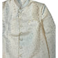 Off White /  Cream - Classic Self Brocade Sherwani with Fancy Buttons -  VNS-SHR16 10TA25
