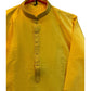 Haldi Yellow - Banarasi Handloom Brocade Mens Indian Kurta set - UK Stock - Weddings / Walimas , Sangeet, Diwali, Eid, Mehndi / Henna - VEE2533 KC