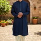 Navy Blue - Quality Mens Indian Kurta set - UK Stock - Weddings / Walimas , Sangeet, Diwali, Eid, Mehndi / Henna - NAD25716 KP