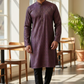 Dark Purple - Handloom Brocade Mens Indian Kurta set - UK Stock - Weddings / Walimas , Sangeet, Diwali, Eid, Mehndi / Henna - NAD25707 KA