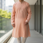 Coral  - Rich Linen Mens Indian Kurta set - UK Stock - Weddings / Walimas , Sangeet, Diwali, Eid, Mehndi / Henna - NAD25712 VC