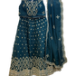 Size UK 12 (38") Teal - Lehenga Set - Mehndi / Sangeet / Bridesmaids / Weddings / Garba  - UK Stock - 24h Dispatch - JSS2607 11TY26