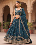 Size UK 12 (38") Teal - Lehenga Set - Mehndi / Sangeet / Bridesmaids / Weddings / Garba  - UK Stock - 24h Dispatch - JSS2607 11TY26
