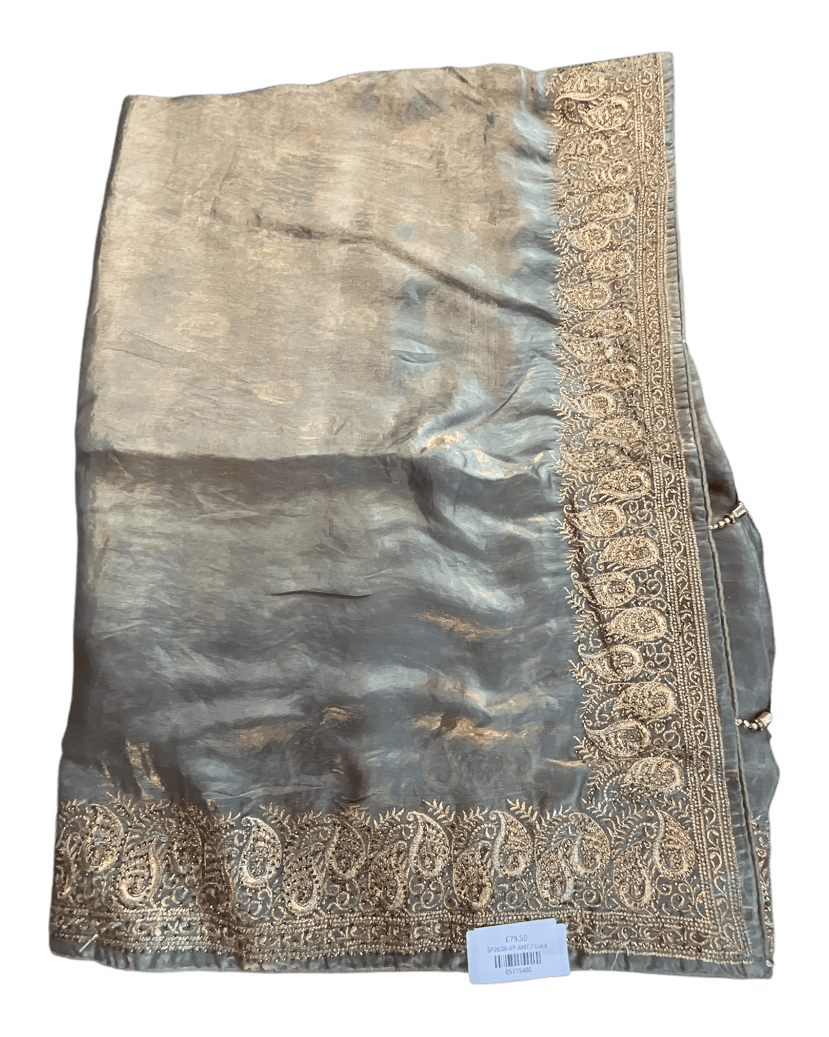 Antique Gold - Fancy Party Saree with Blouse Piece - UK stock - 24hr Dispatch - SP2608 VP - Prachy Creations