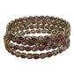 Antique Gold Finish FUCHSIA / MAGENTA Reverse Stone Bangles (Set of 4) - Mix N Match - NBA2401Jp - Prachy Creations