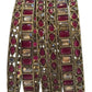 Antique Gold Finish FUCHSIA / MAGENTA Reverse Stone Bangles (Set of 6) - Mix N Match - SR219R - Prachy Creations