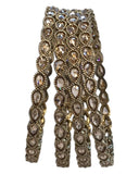 Antique Gold Finish Gold Reverse Stone Bangles (Set of 4) - Mix N Match - NBA2401Jp - Prachy Creations