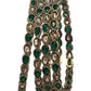 Antique Gold Finish GREEN Reverse Stone Bangles (Set of 4) - Mix N Match - NBA2401Jp - Prachy Creations