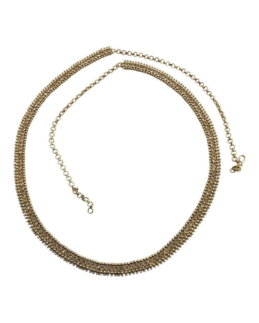 Antique Gold Finish Saree Belt, Waist / Belly Chain - Fancy Dress , Bollywood - DAJ350 KY 0923 - Prachy Creations