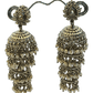 Antique Gold Pearl Multi-Tiered Step Jhumka Earrings - Bollywood - Weddings - 12JE77 09KY26 - Prachy Creations