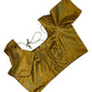 Antique Gold - Silky Saree blouse - UK Stock - Next Day / 2-3 Days Delivery - Size 34"-46" - XS, S, M, L, XL, XXL - VFL289 R - Prachy Creations