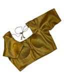 Antique Gold - Silky Saree blouse - UK Stock - Next Day / 2-3 Days Delivery - Size 34"-46" - XS, S, M, L, XL, XXL - VFL289 R - Prachy Creations