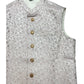 Baby Pink - Banarasi Self Brocade - Premium Mens Indian Waistcoat - VNS-JKT18 10KP25 - Prachy Creations