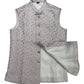 Baby Pink - Banarasi Self Brocade - Premium Mens Indian Waistcoat - VNS-JKT18 10KP25 - Prachy Creations