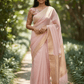 Baby Pink - Fancy Cotton Silky Saree with Brocade Blouse Piece - UK Stock - 2/3 days Delivery 12KP25 RT411002 - Prachy Creations