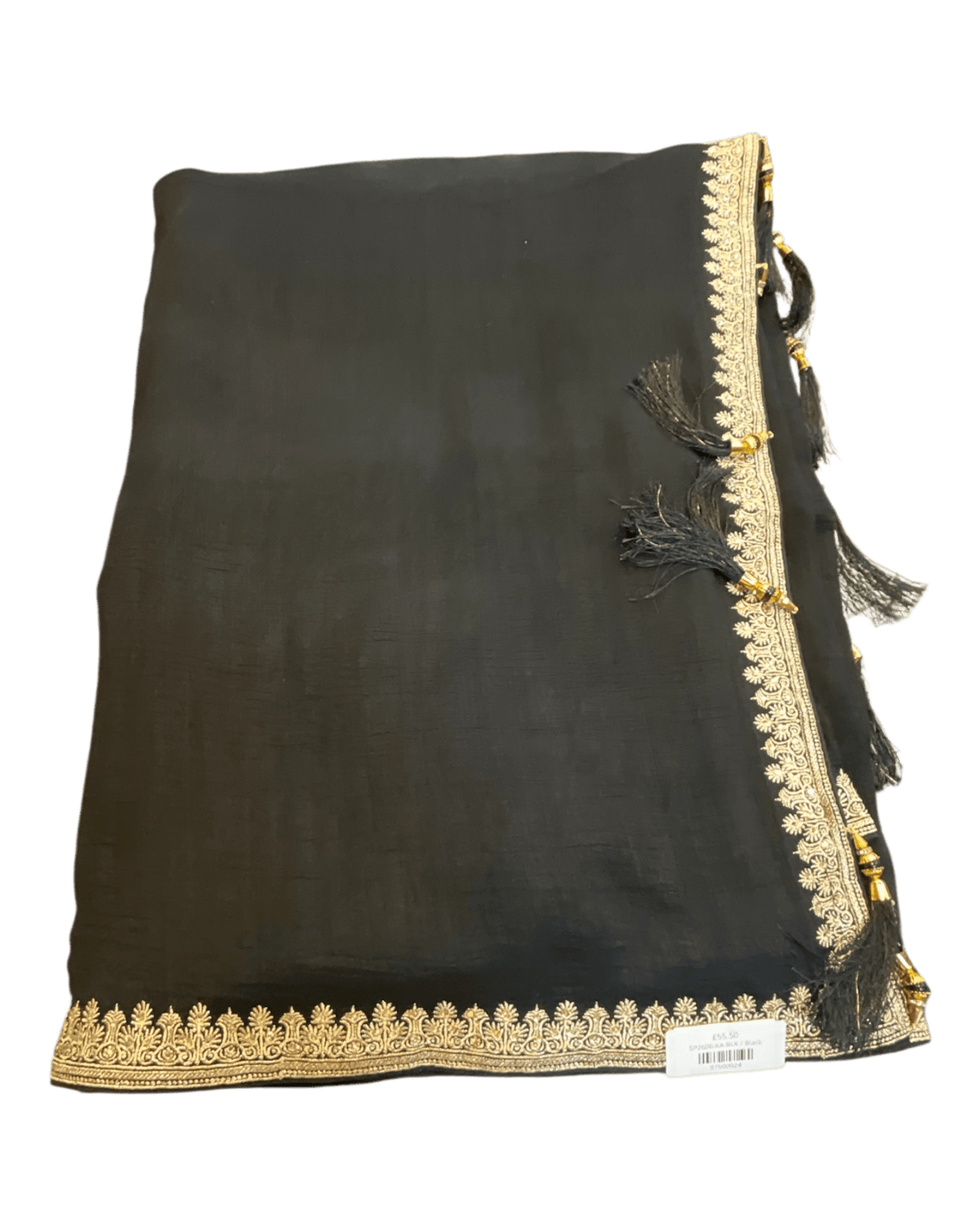 Black - Fancy Party Saree with Blouse Piece - UK stock - 24hr Dispatch - SP2606 KA - Prachy Creations