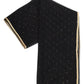 Black - Ladies Net Dupatta with Gold Lace Border & Diamante - Mix N Match - VC2501 T0125 - Prachy Creations