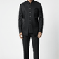 Black - PREMIUM Slim Fit Mens BandhGala / Prince / Chinese Collar Open Jacket with inside Waistcoat- Fantastic Fit - CS2511 JP 0625 - Prachy Creations