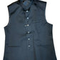 Black - PREMIUM Slim Fit Mens BandhGala / Prince / Chinese Collar Open Jacket with inside Waistcoat- Fantastic Fit - CS2511 JP 0625 - Prachy Creations