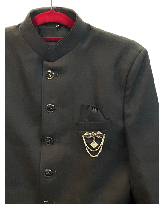 Black - PREMIUM Slim Fit Mens Nehru / BandhGala / Prince / Chinese Collar Jacket - Fantastic Fit - CS2701 VP - Prachy Creations