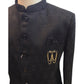 Black - PREMIUM Slim Fit Mens Self Brocade BandhGala / Prince / Chinese Collar Jacket - Fantastic Fit - CS2501 01TA25 - Prachy Creations