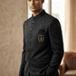 Black - PREMIUM Slim Fit Mens Self Brocade BandhGala / Prince / Chinese Collar Jacket - Fantastic Fit - CS2501 01TA25 - Prachy Creations