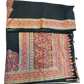 Black - Traditional Block Printed Dupion Silky Saree with Blouse Piece - UK Stock - 2/3 days Delivery 12KC25 K913 - Prachy Creations